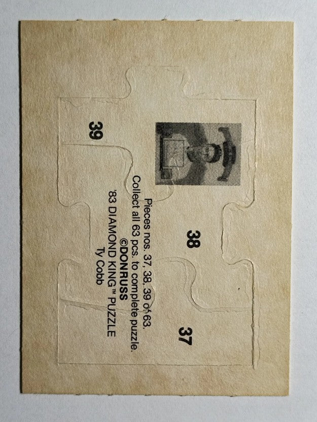1983 Donruss Ty Cobb Puzzle #37 Cobb Puzzle 37-39