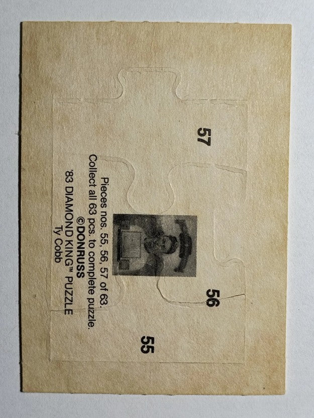 1983 Donruss Ty Cobb Puzzle #55 Cobb Puzzle 55-57