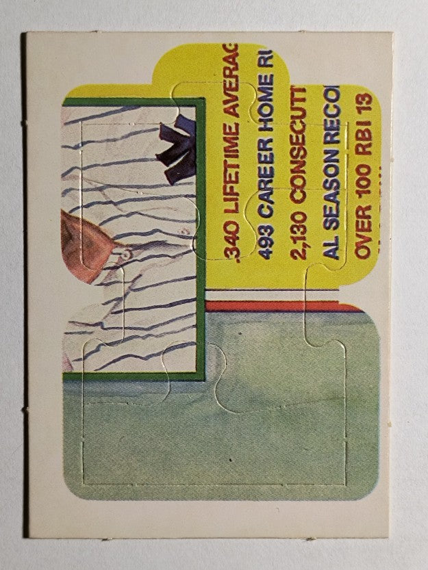 1985 Donruss Lou Gehrig Puzzle #37 Gehrig Puzzle 37-39