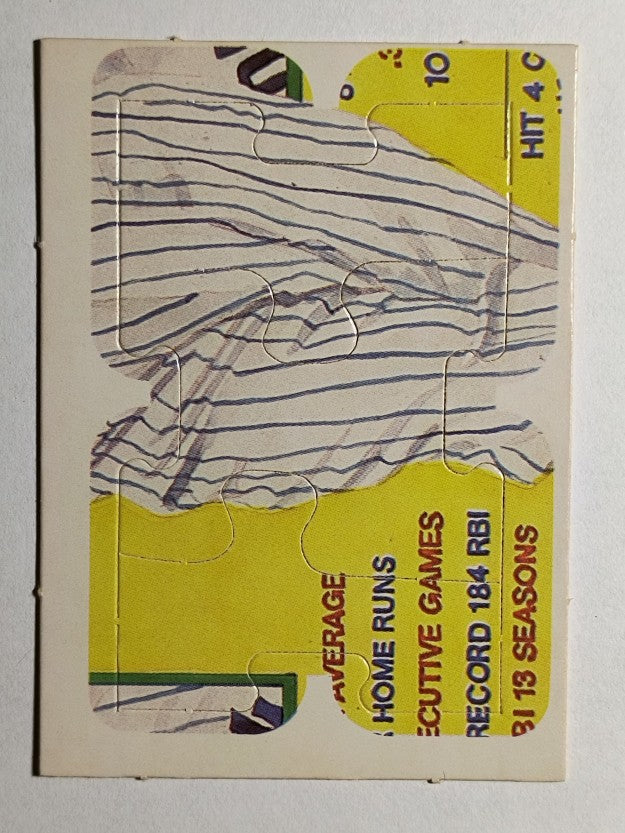 1985 Donruss Lou Gehrig Puzzle #40 Gehrig Puzzle 40-42