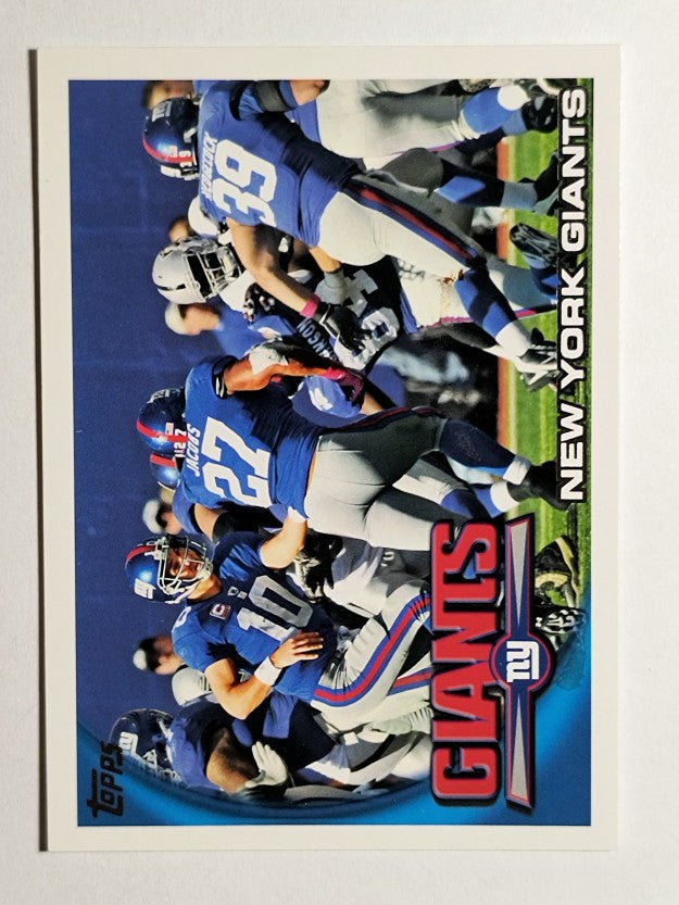 2010 Topps #116 New York Giants Team/Eli Manning/Brandon Jacobs
