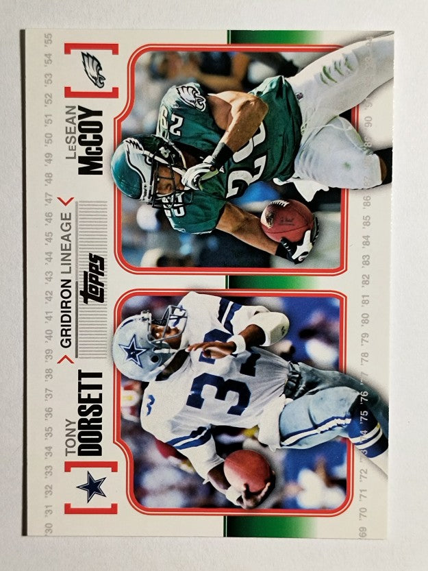 2010 Topps Gridiron Lineage #GLDM Tony Dorsett/LeSean McCoy
