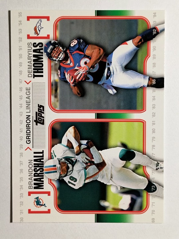 2010 Topps Gridiron Lineage #GLMT Brandon Marshall/Demaryius Thomas