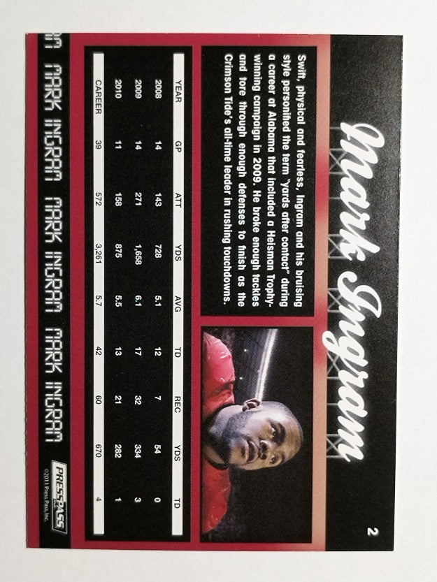 2011 Press Pass #2 Mark Ingram