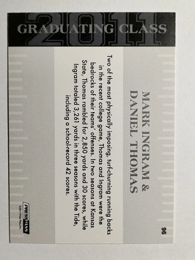 2011 Press Pass #96 Mark Ingram GC/Daniel Thomas