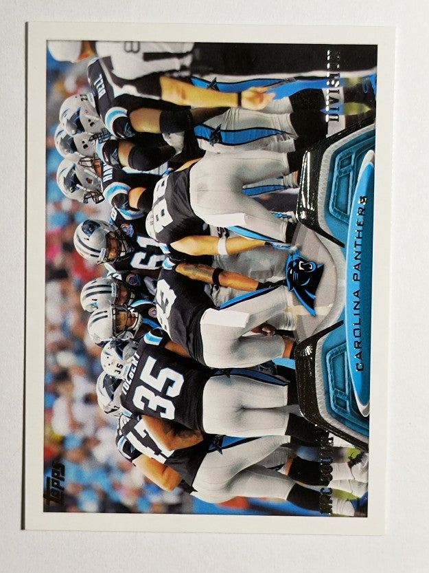 2013 Topps #55 Carolina Panthers/offensive huddle/Cam Newton