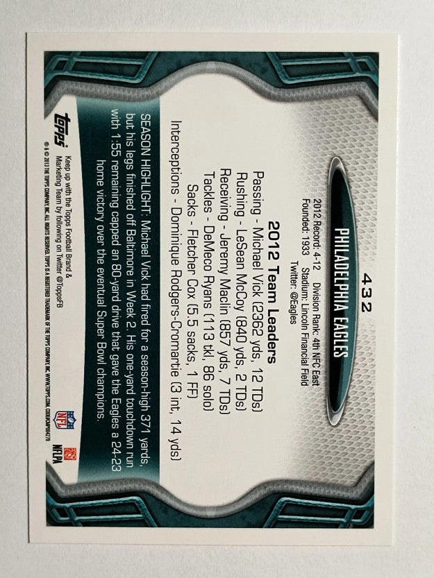 2013 Topps #432 Philadelphia Eagles/Michael Vick