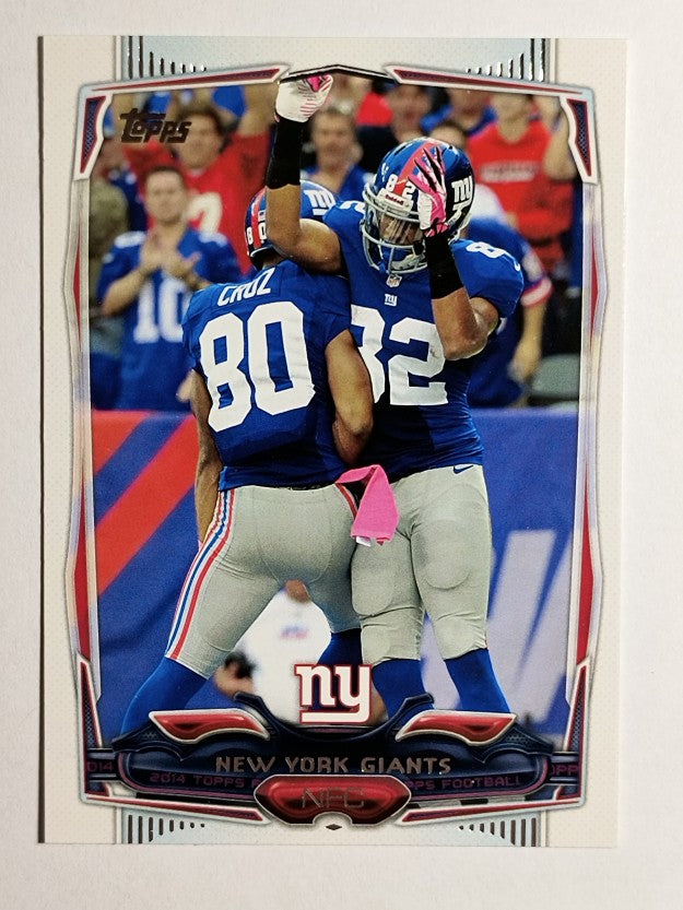 2014 Topps #212 New York Giants/Victor Cruz/Rueben Randle
