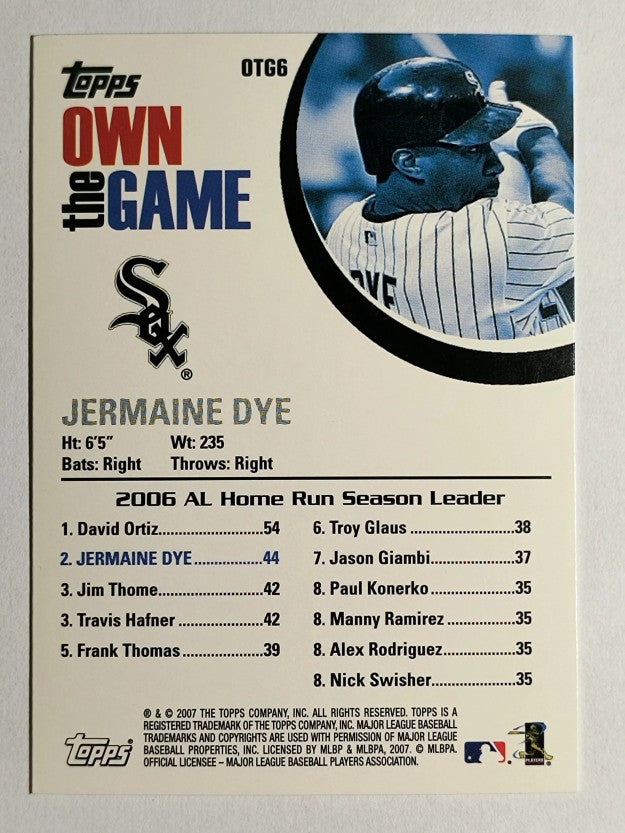 2007 Topps Own the Game #OTG6 Jermaine Dye