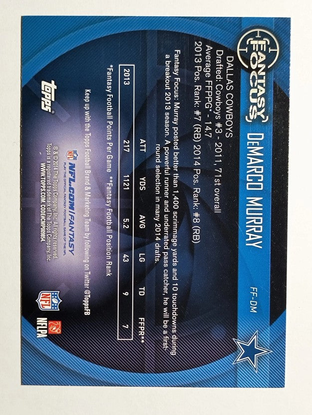 2014 Topps Fantasy Focus #FFDM DeMarco Murray