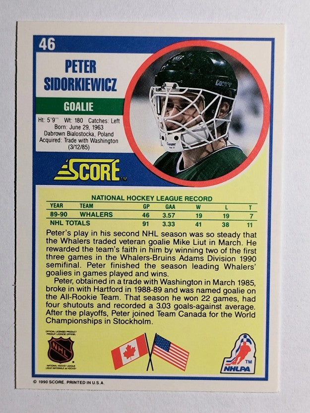 1990-91 Score #46 Peter Sidorkiewicz