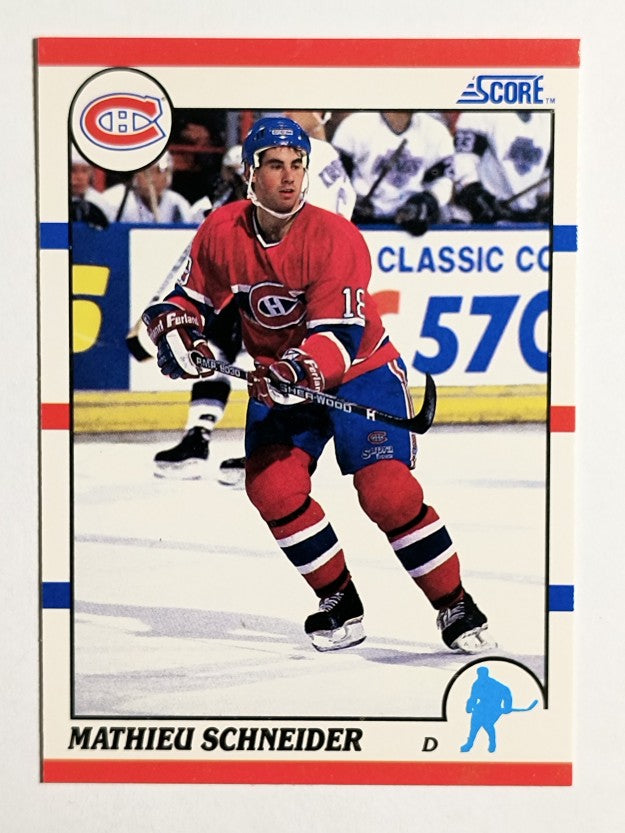 1990-91 Score #127 Mathieu Schneider RC