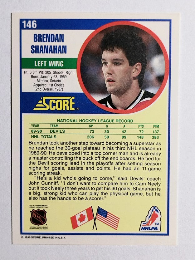 1990-91 Score #146 Brendan Shanahan