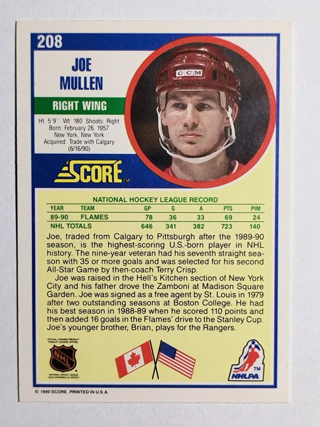 1990-91 Score #208 Joe Mullen