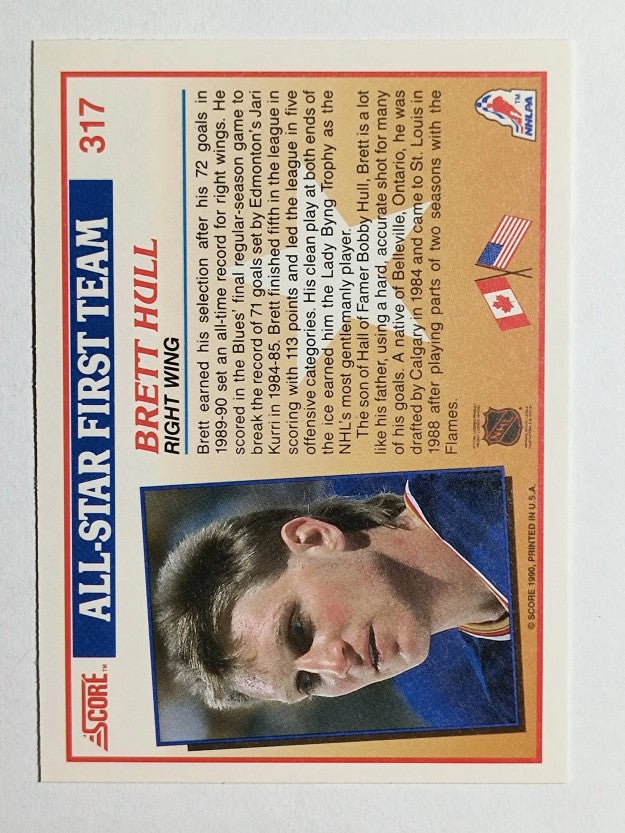 1990-91 Score #317 Brett Hull AS1