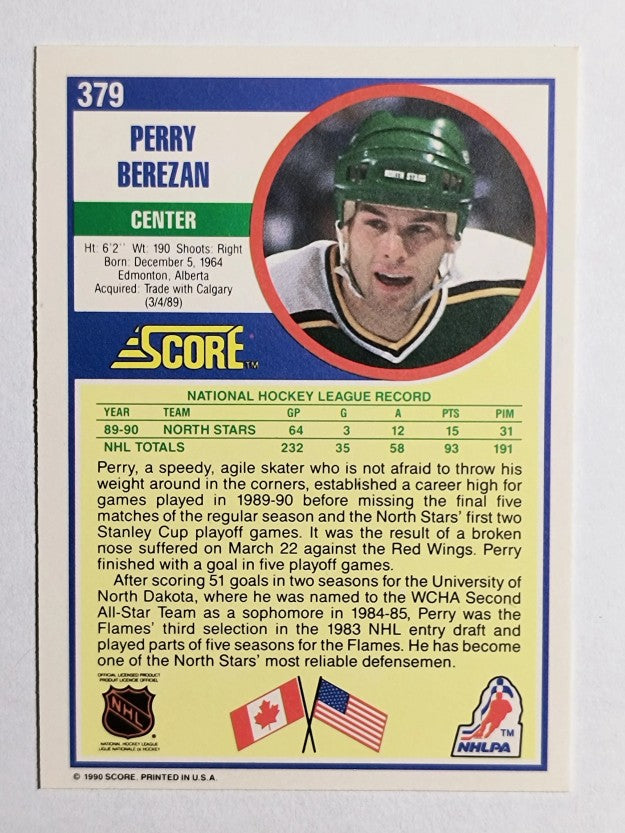 1990-91 Score #379 Perry Berezan RC