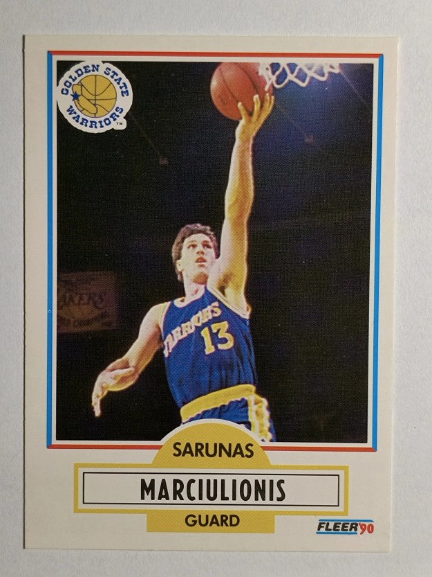 1990-91 Fleer #65 Sarunas Marciulionis RC