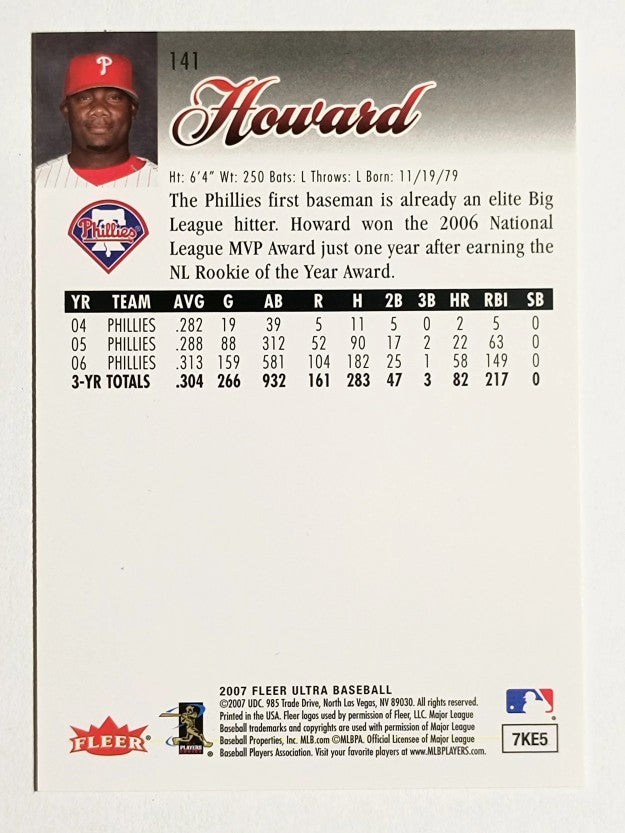 2007 Ultra #141 Ryan Howard