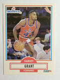 1990-91 Fleer #192B Harvey Grant/First name on card front in white