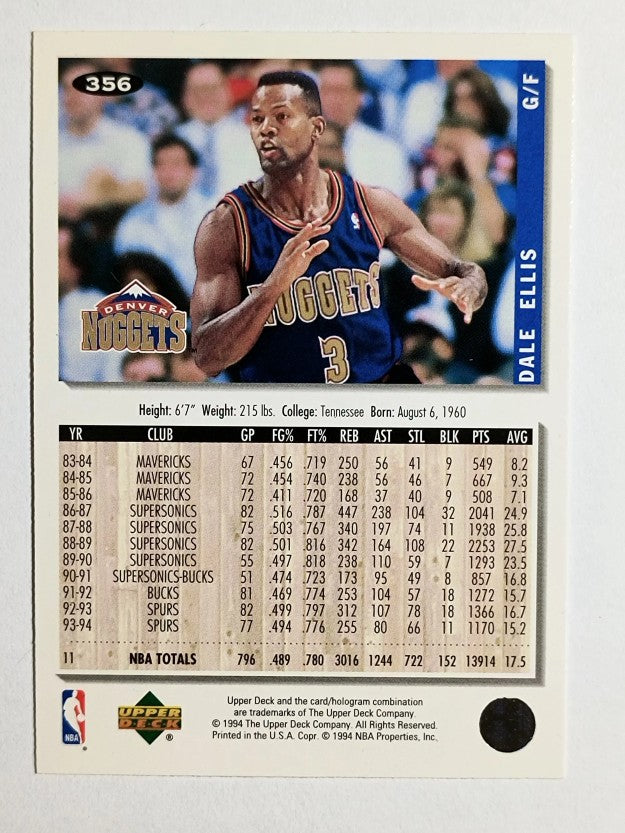 1994-95 Collector's Choice #356 Dale Ellis