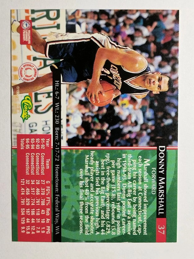 1995 Classic Silver Foil #37 Donny Marshall
