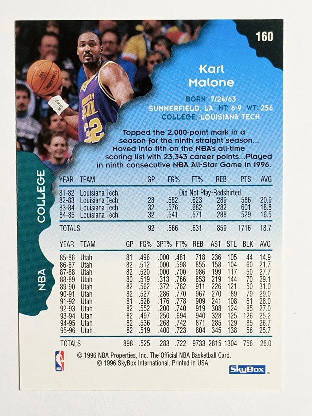 1996-97 Hoops #160 Karl Malone