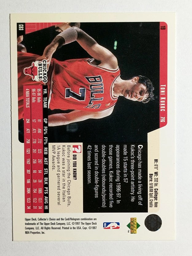 1997-98 Collector's Choice #19 Toni Kukoc