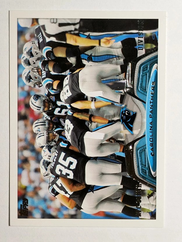 2013 Topps #55 Carolina Panthers/offensive huddle/Cam Newton