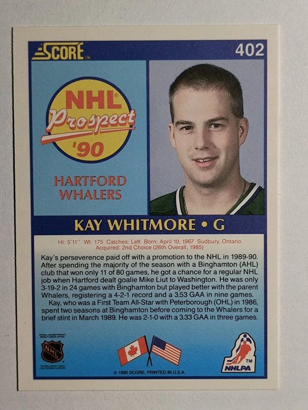 1990-91 Score #402 Kay Whitmore RC