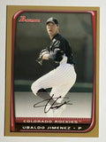 2008 Bowman Gold #67 Ubaldo Jimenez
