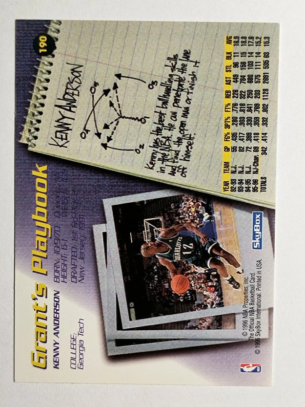 1996-97 Hoops #190 Kenny Anderson PLA