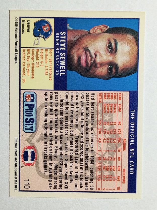 1989 Pro Set #110 Steve Sewell RC