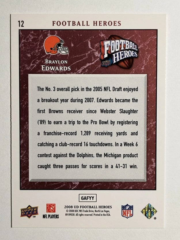 2008 Upper Deck Heroes #12 Braylon Edwards