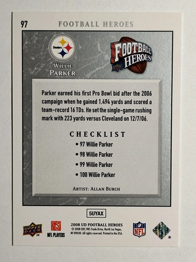 2008 Upper Deck Heroes #97 Willie Parker