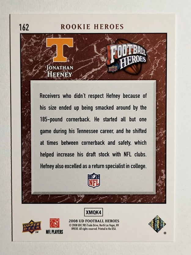 2008 Upper Deck Heroes #162 Jonathan Hefney RC