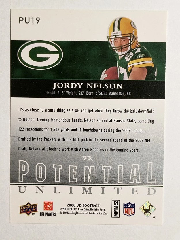 2008 Upper Deck Potential Unlimited #PU19 Jordy Nelson