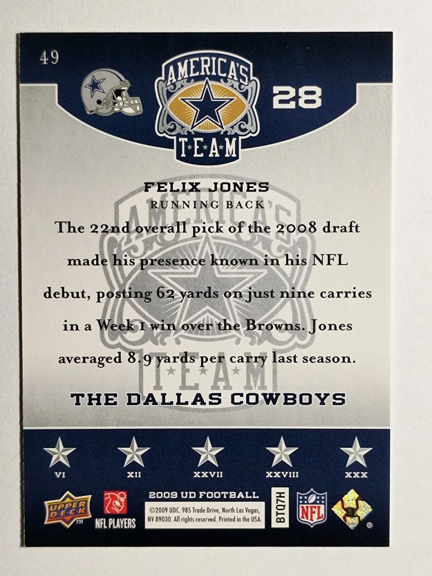 2009 Upper Deck America's Team #49 Felix Jones