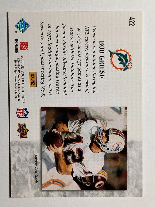 2009 Upper Deck Heroes #422 Bob Griese ART