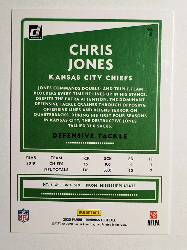 2020 Donruss #6 Chris Jones