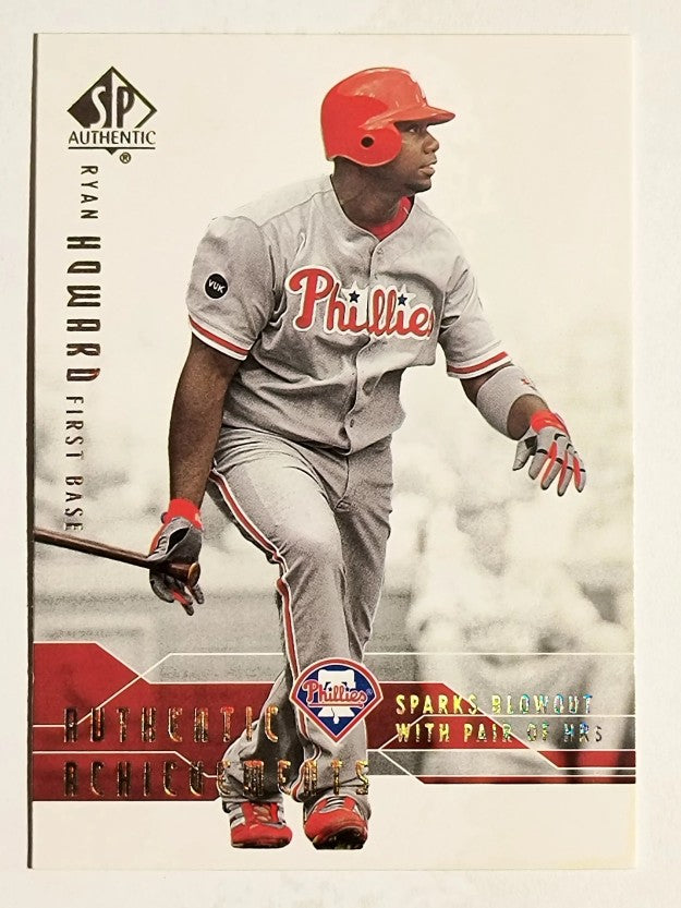 2008 SP Authentic Authentic Achievements #AA24 Ryan Howard