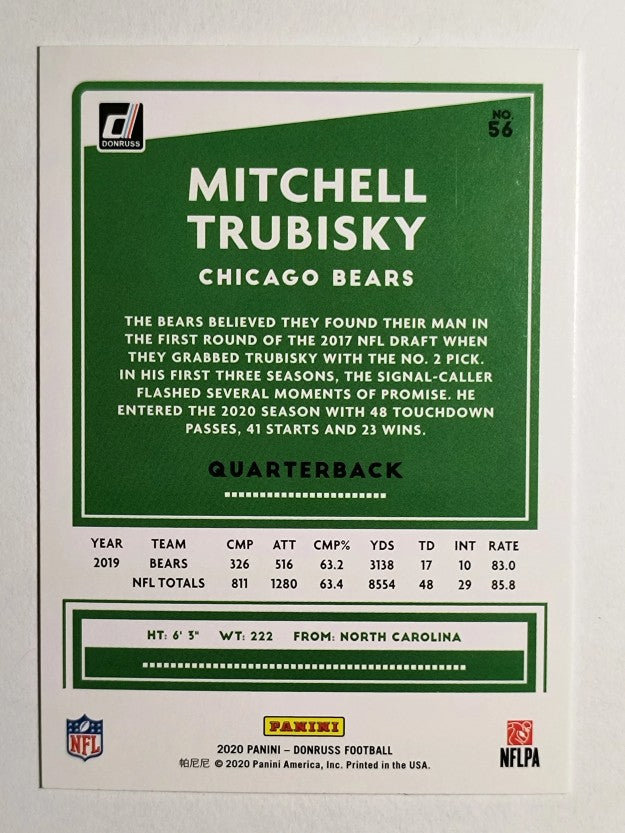2020 Donruss #56 Mitchell Trubisky