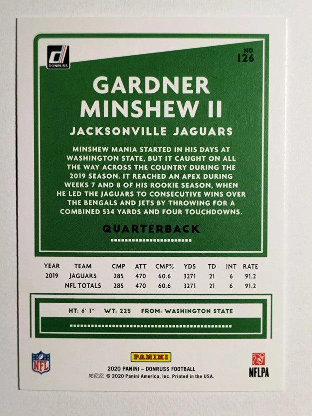 2020 Donruss #126A Gardner Minshew II