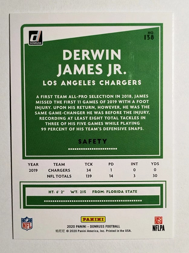 2020 Donruss #138 Derwin James Jr.