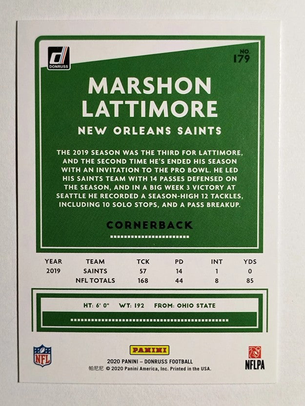 2020 Donruss #179 Marshon Lattimore