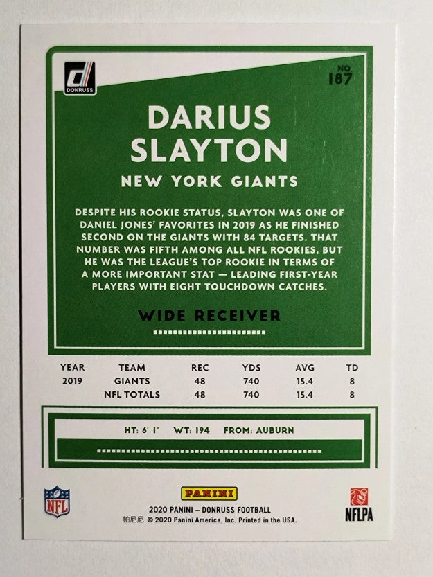 2020 Donruss #187 Darius Slayton