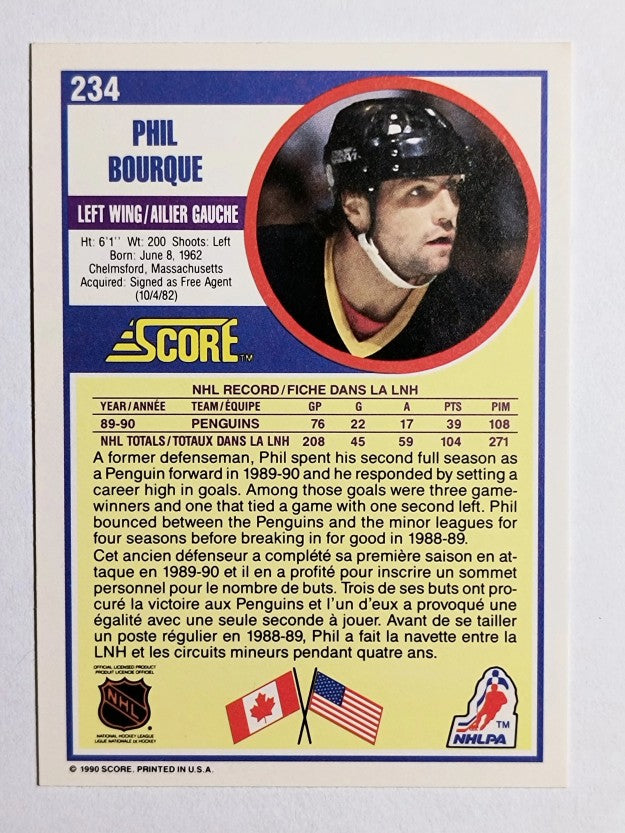 1990-91 Score Canadian #234 Phil Bourque