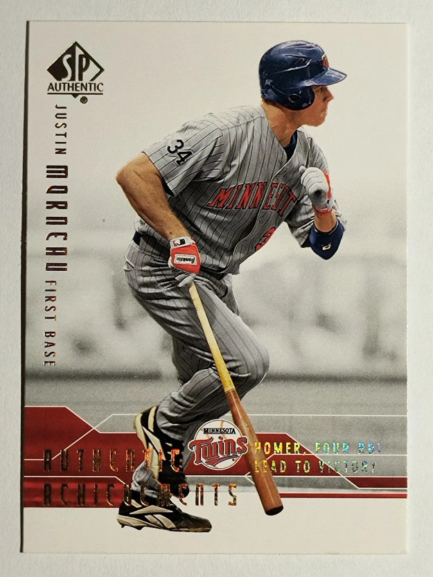 2008 SP Authentic Authentic Achievements #AA40 Justin Morneau