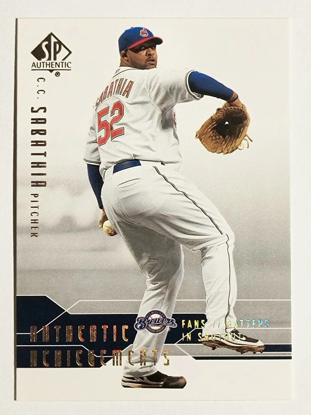2008 SP Authentic Authentic Achievements #AA46 C.C. Sabathia