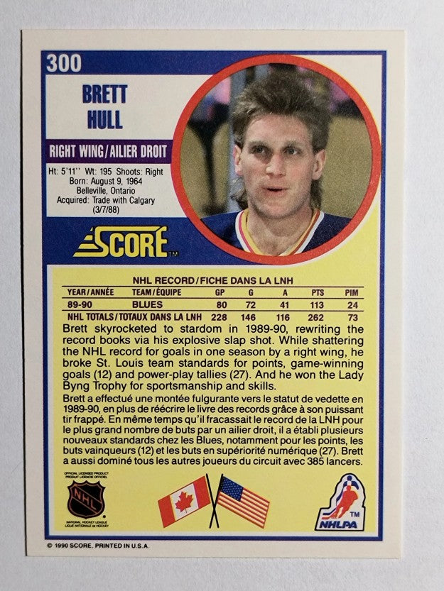 1990-91 Score Canadian #300 Brett Hull