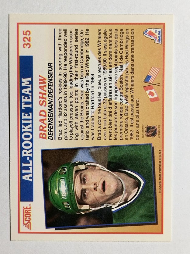 1990-91 Score Canadian #325 Brad Shaw ART